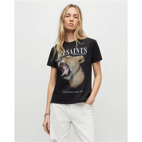 Brand new AllSaints Empera Grace Lion Print Graphic T-Shirt - Picture 5 of 5
